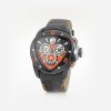 TONINO LAMBORGHINI Spyder - Black and Orange Leather Chronograph Watch